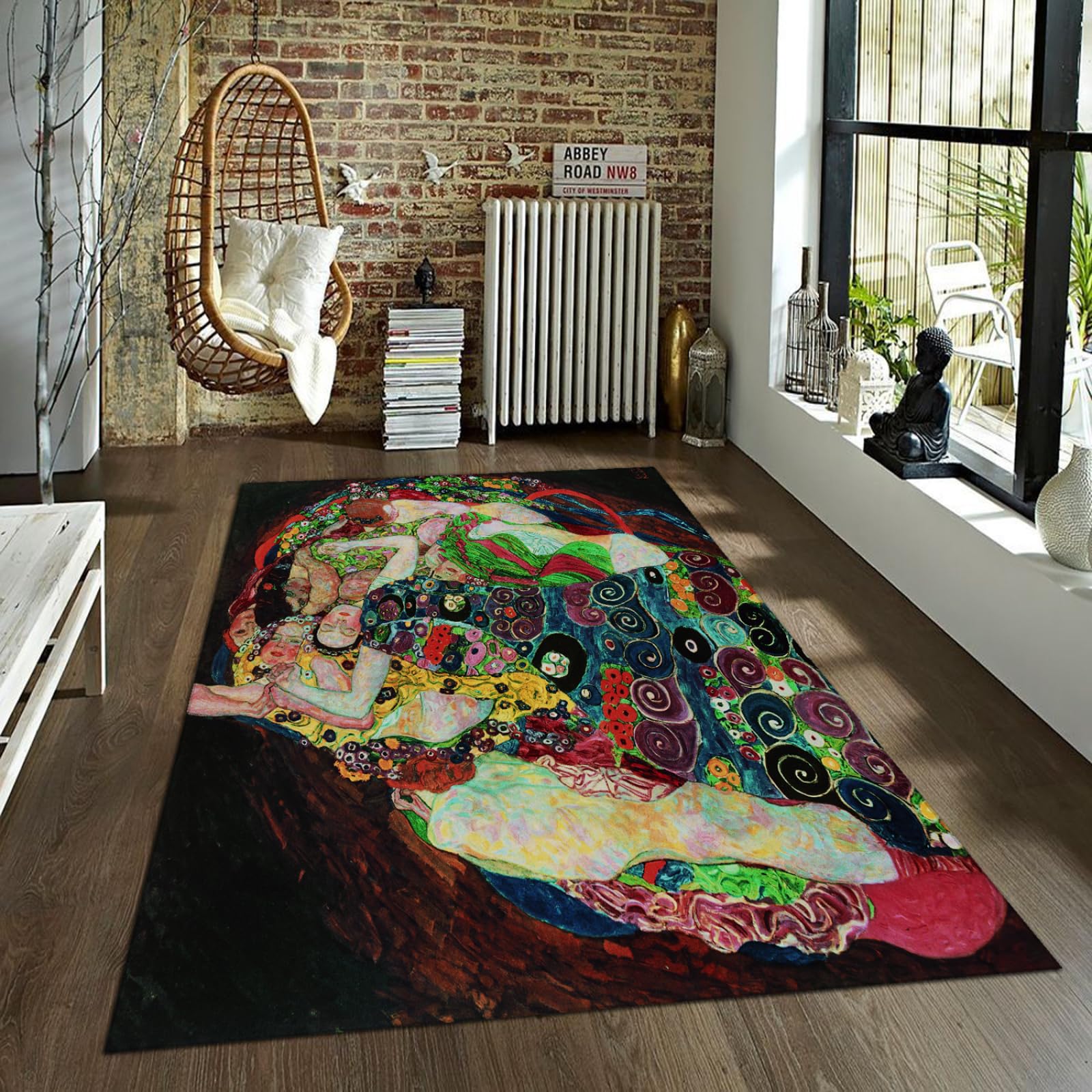 クリムト 絨毯 段通 ラグ 245×169cm klimt Amazon.com: Gustav Klimt Style Rug World Classic Artwork Rugs for