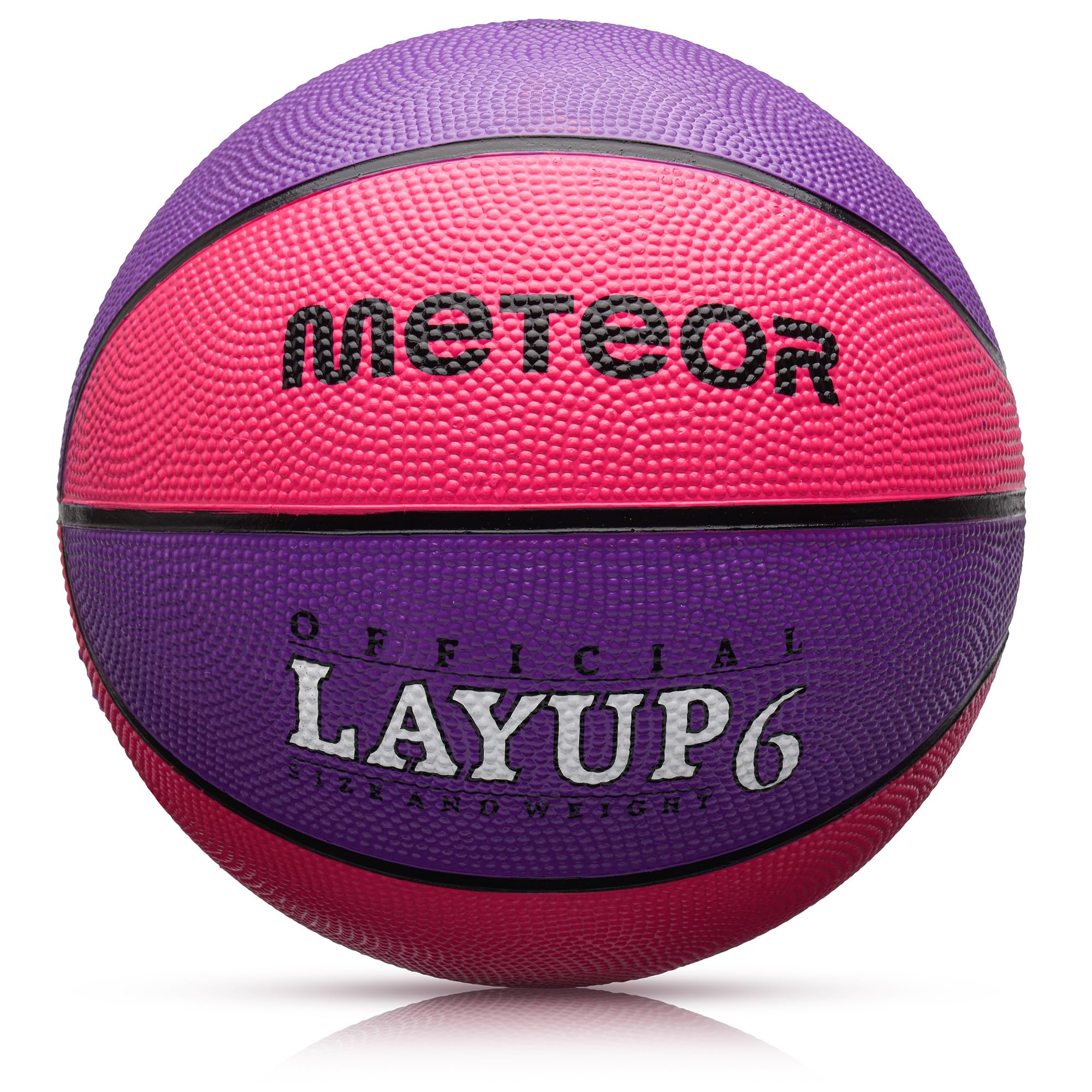 meteor Palla Basket Pallone Basketball - Taglia 5 o 6 o 7 - Giovani & Adulti Ideale per Formazione Pallacanestro - Layup