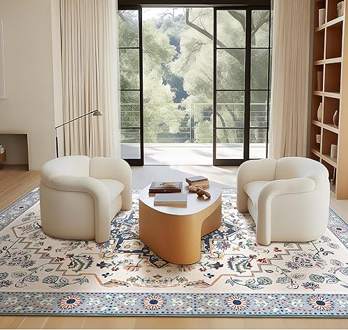 Miniatura 610 de Phantoscope Vintage Collection - Alfombra de área de 8 x 10 pies, alfombra grande para sala de estar, lavable, bohemio, antideslizante