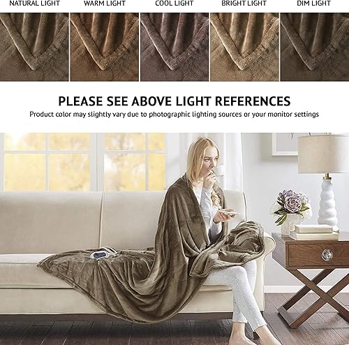 Vista 71 de Beautyrest BR54-0656 - Manta eléctrica afelpada con 20 niveles de calor, equipada con tecnología Secure Comfort y apagado automático de 10 horas