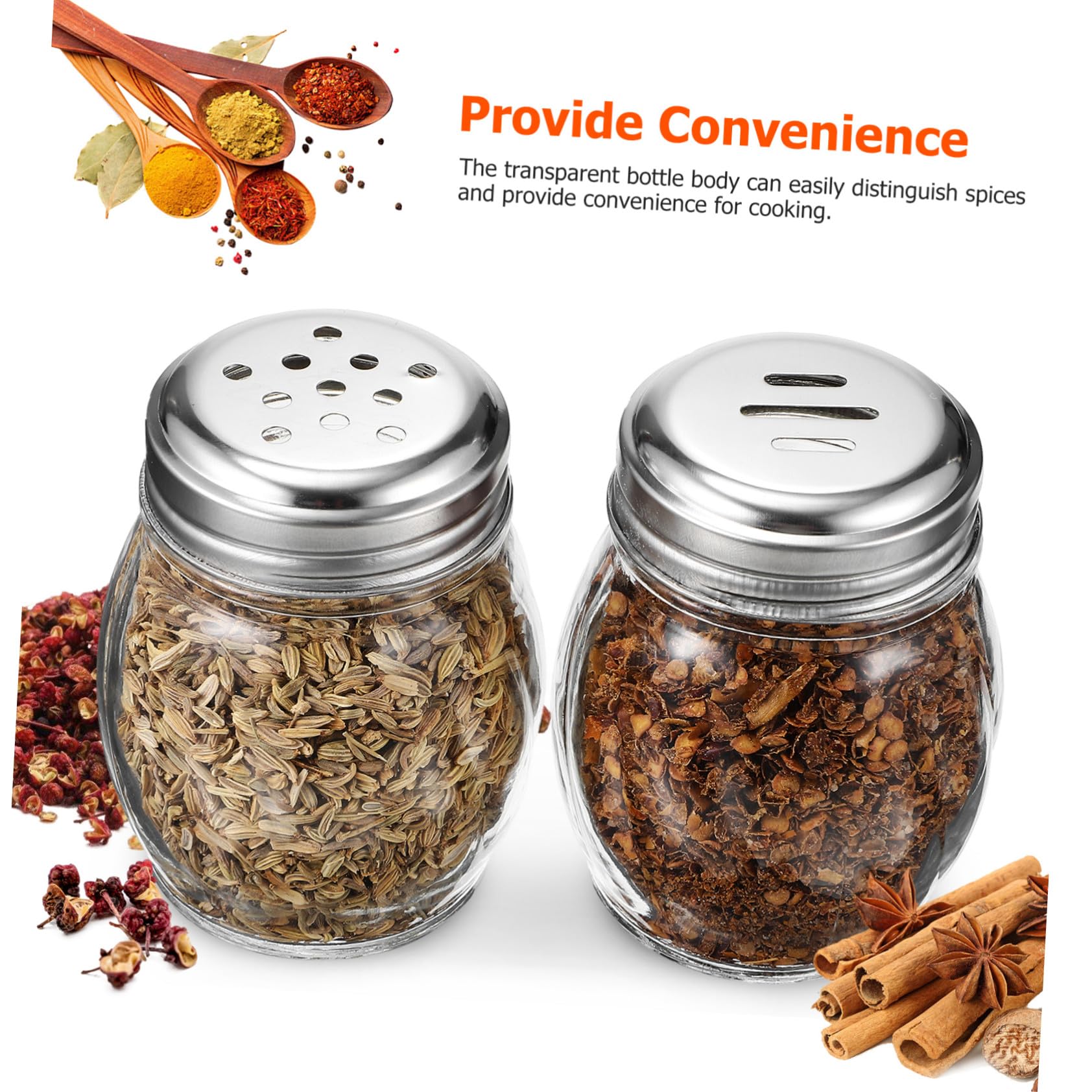 Saleros y Pimenteros Pequeños de Vidrio 150 Ml, 10 Piezas para Barbacoa