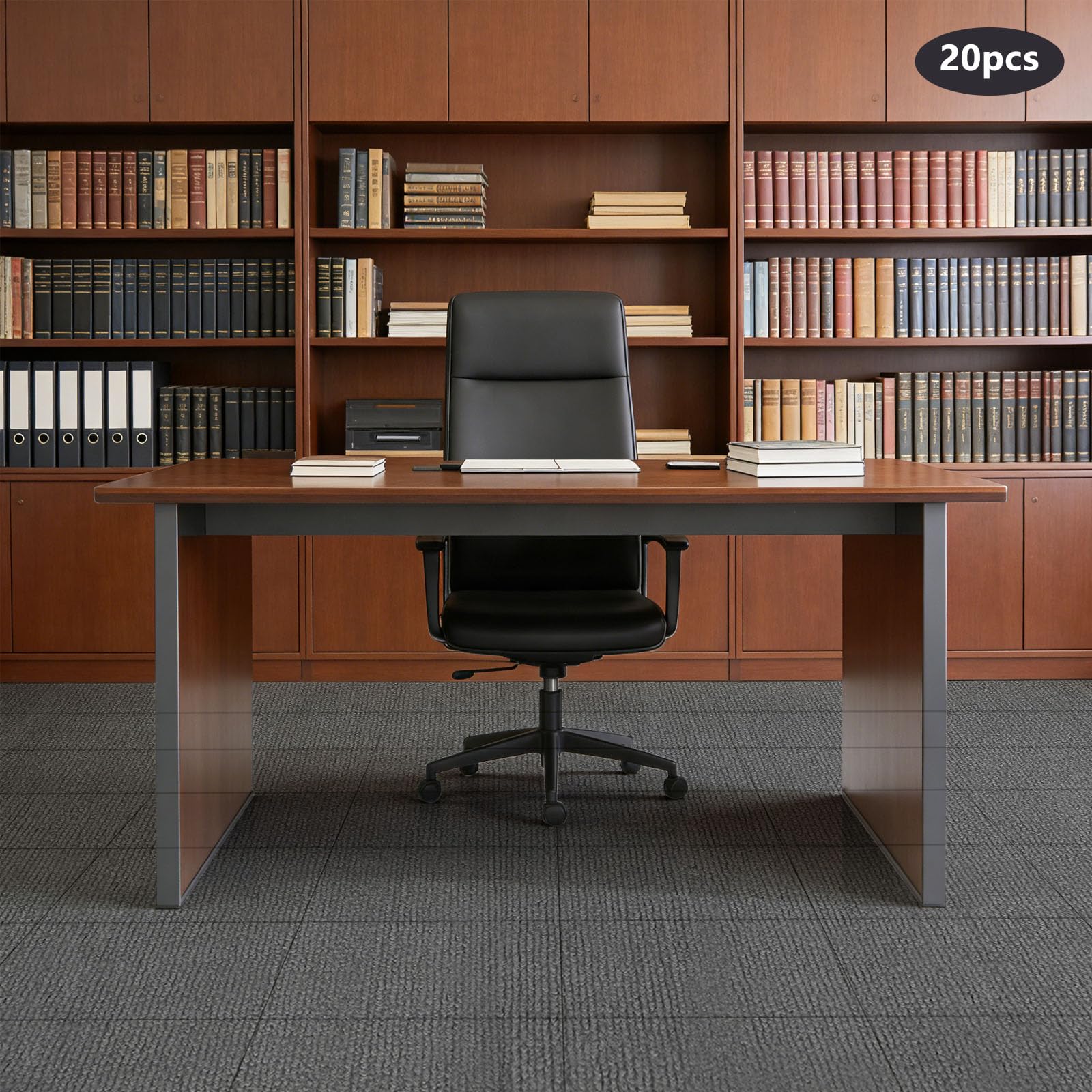 Lot de 20 dalles autocollantes pour moquette - 50 x 50 cm
