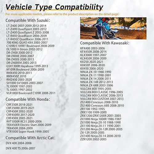 Miniatura 6 de Kit de cuña de válvula ajustable de 0.373 in para Honda CRF450R CRF450X CRF450RX CRF250R CRF250RX 2002-2020  TRX450R 2004-2009  Suzuki DR-Z400