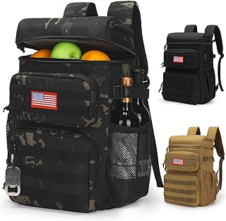 Tactical Backpack Cooler for Men,25L Insulated Lunch Ice Chest for Work