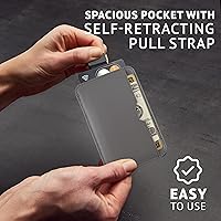 Vista 19 de Vaultskin CHELSEA - Cartera de piel delgada con bloqueo RFID para hombre, tarjetero minimalista con bolsillo frontal rojo carmín