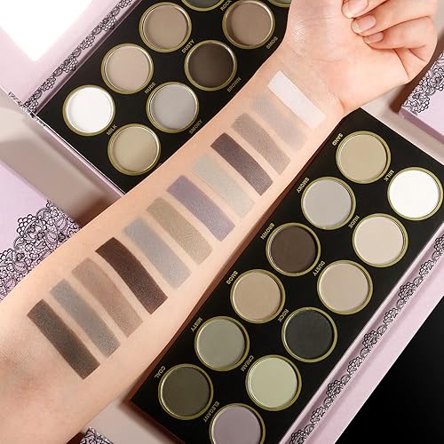 Miniatura 3 de DELANCI - Paleta de sombras de ojos mate sin brillo 12 tonos naturales mate palé de sombras de ojos desnudos para mujeres mayores tonos grises fríos