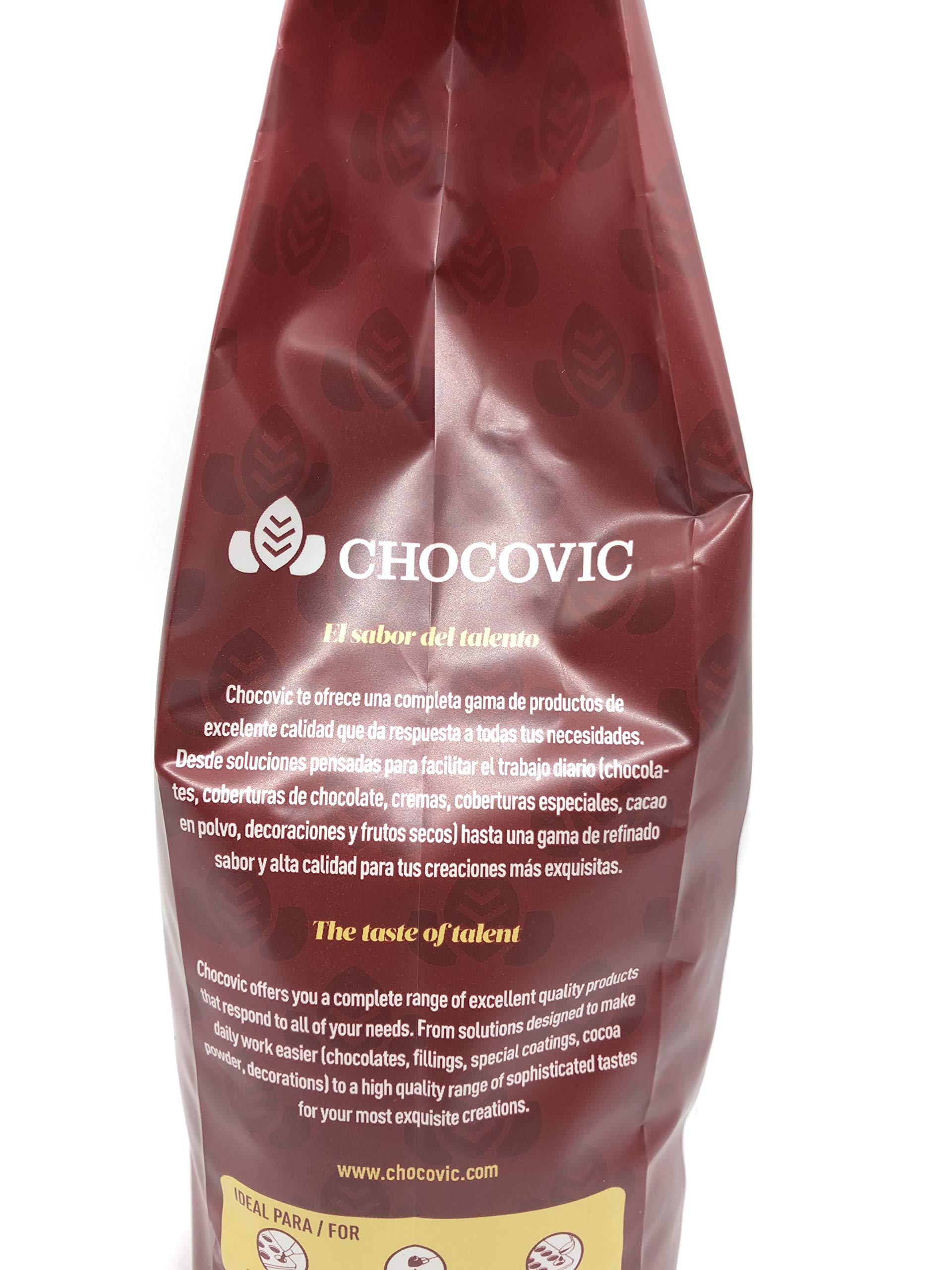 CHOCOVIC, Cobertura en monedas de Chocolate Negro Tobado 900 - 1,5 kg - 64,5% Cacao