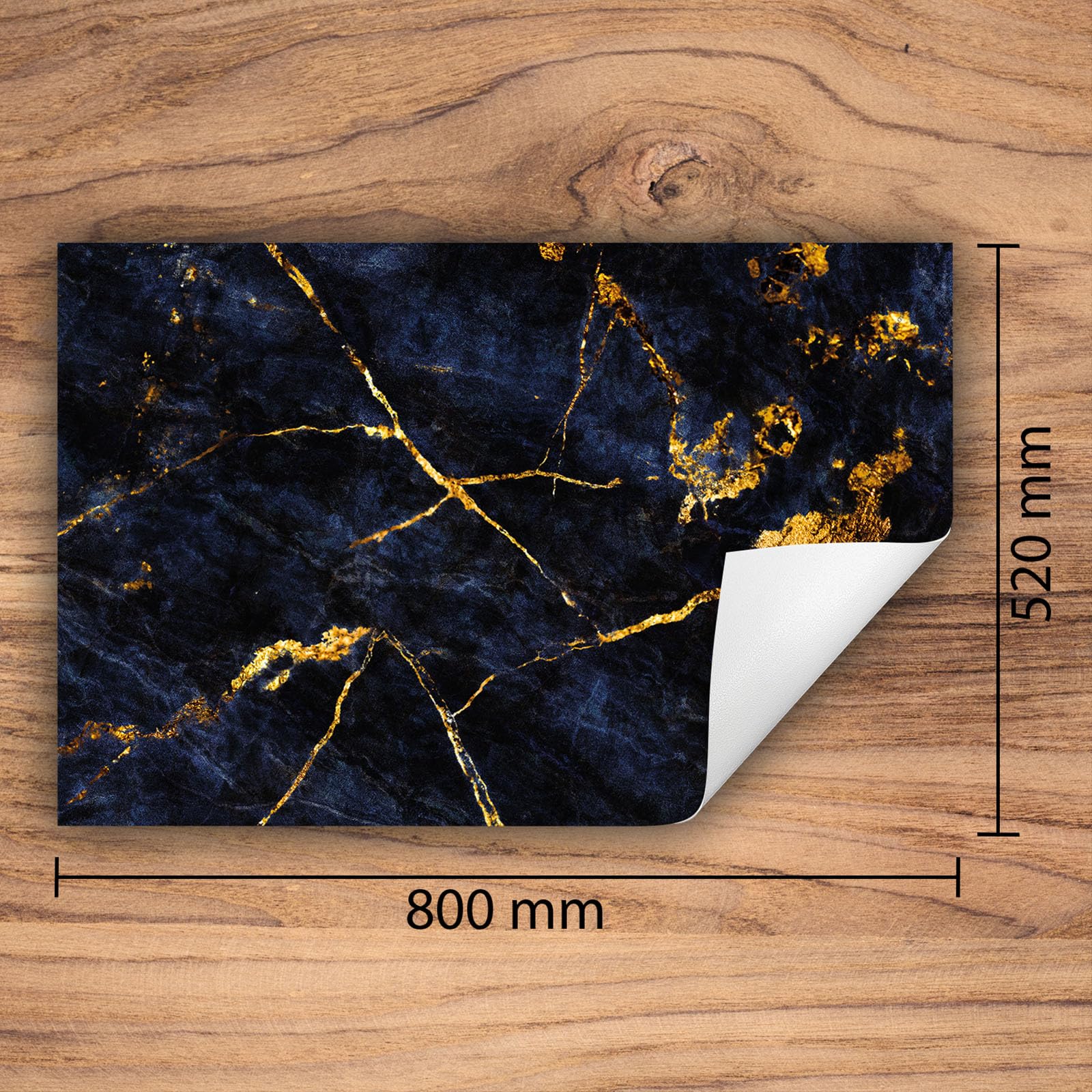 Tapa para placa de induccion - Placa protectora vitroceramica 80x52 cm - oro - mármol