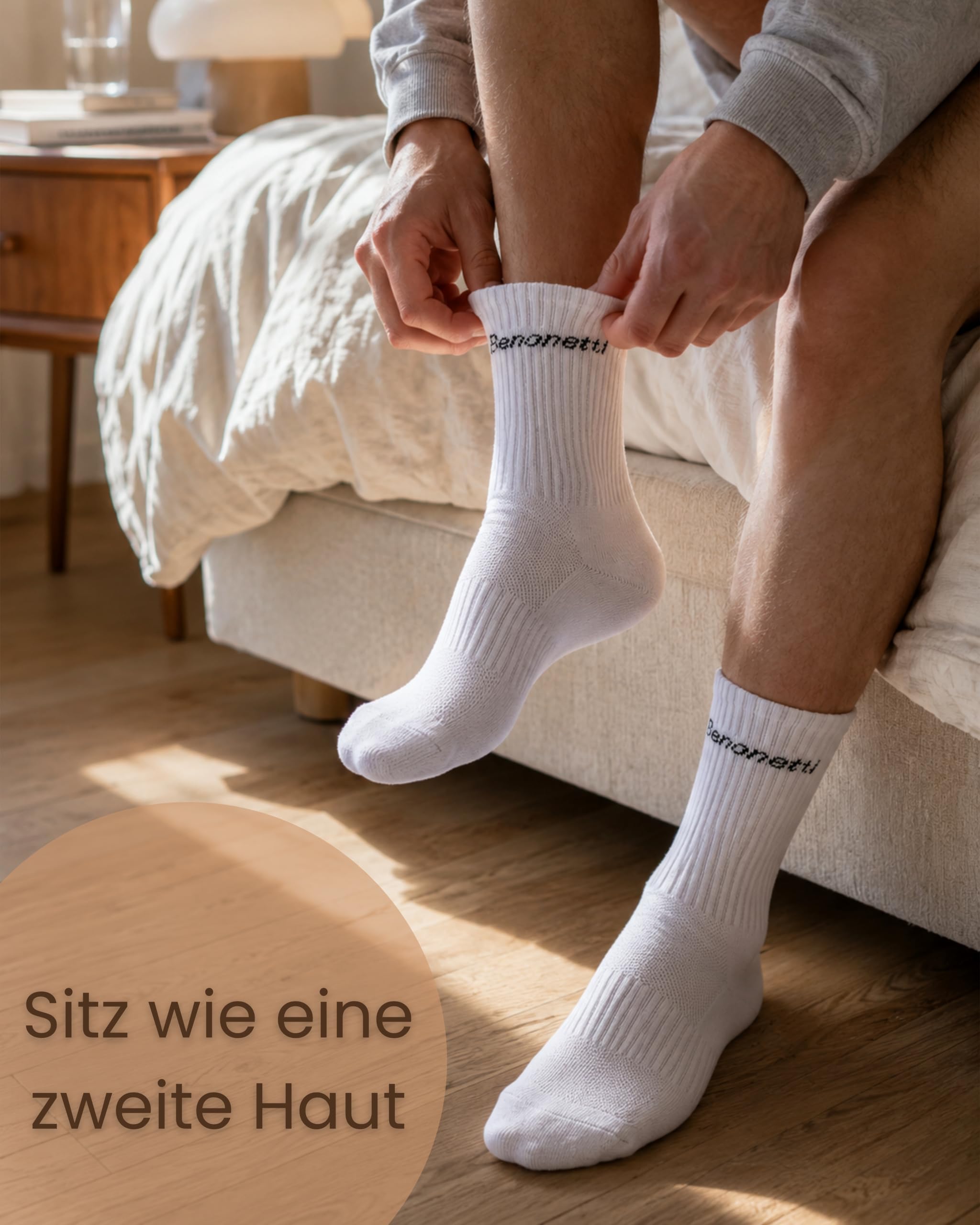 Tennissocken Damen & Herren, 9 Paar, atmungsaktive Baumwollsocken mit weicher Komfort-Frotteesohle, Airmesh, kaum spürbaren Nähten & Komfortbund