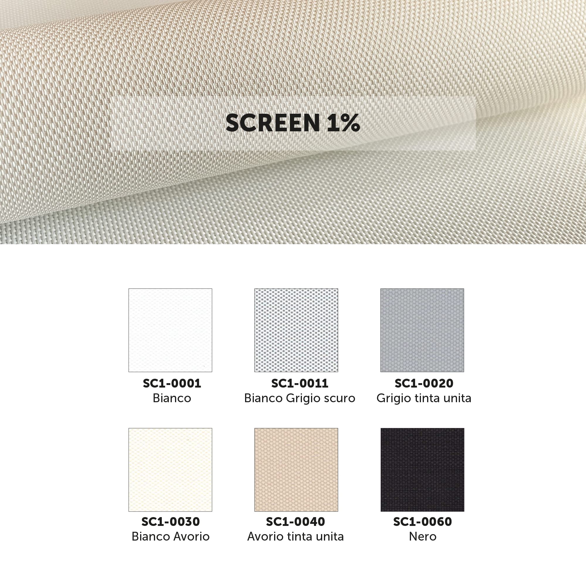 OR Tende - Tenda a Rullo Filtrante SCREEN 3% su misura 150x150 cm Personalizzabile per interni per porta finestra e basculante Made in Italy