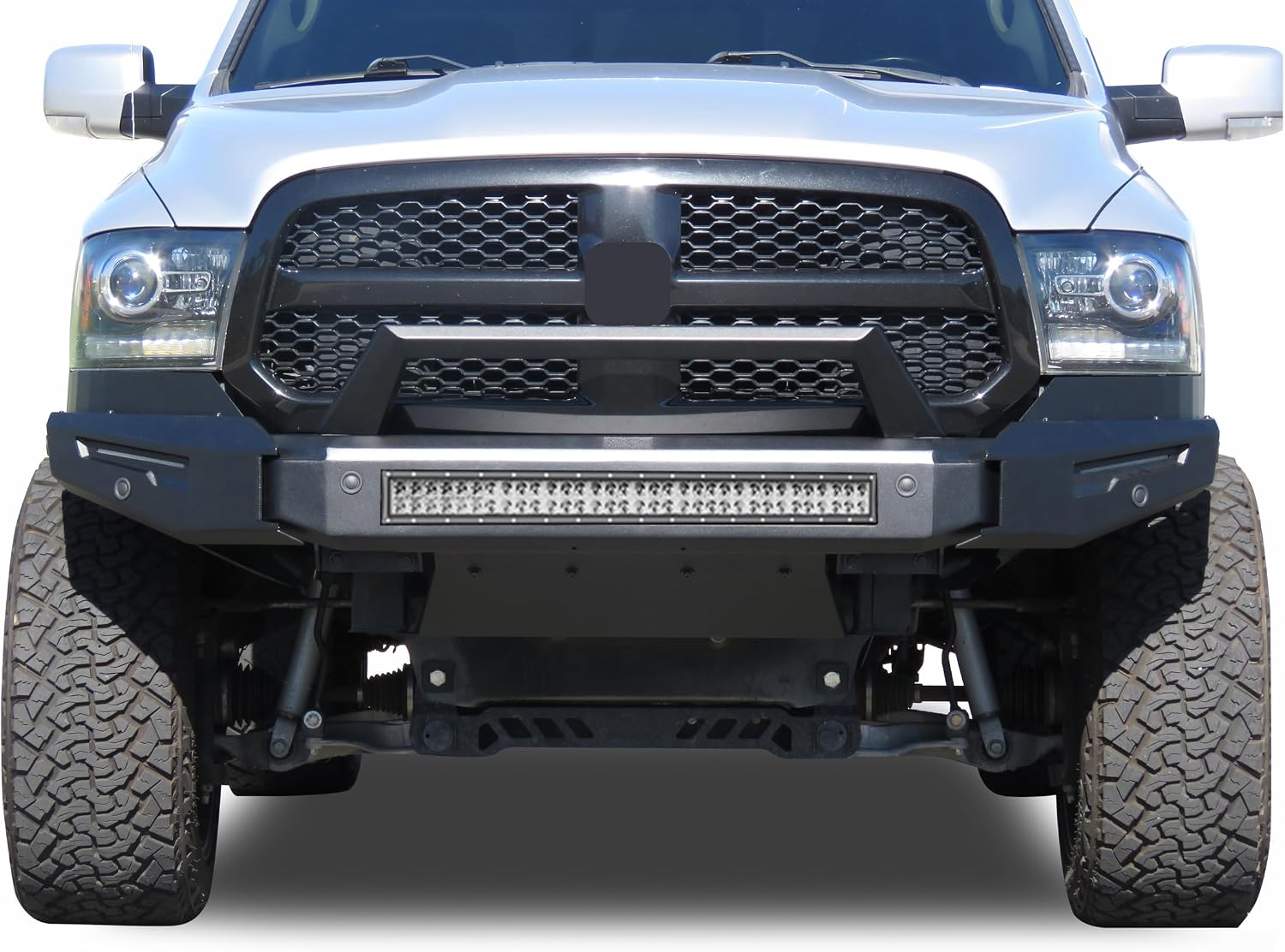 Black Horse Armour II Heavy Duty Modular Front Bumper Modular Matte Black Compatible with 2016-2023 Toyota Tacoma-AFB-RA14-K2