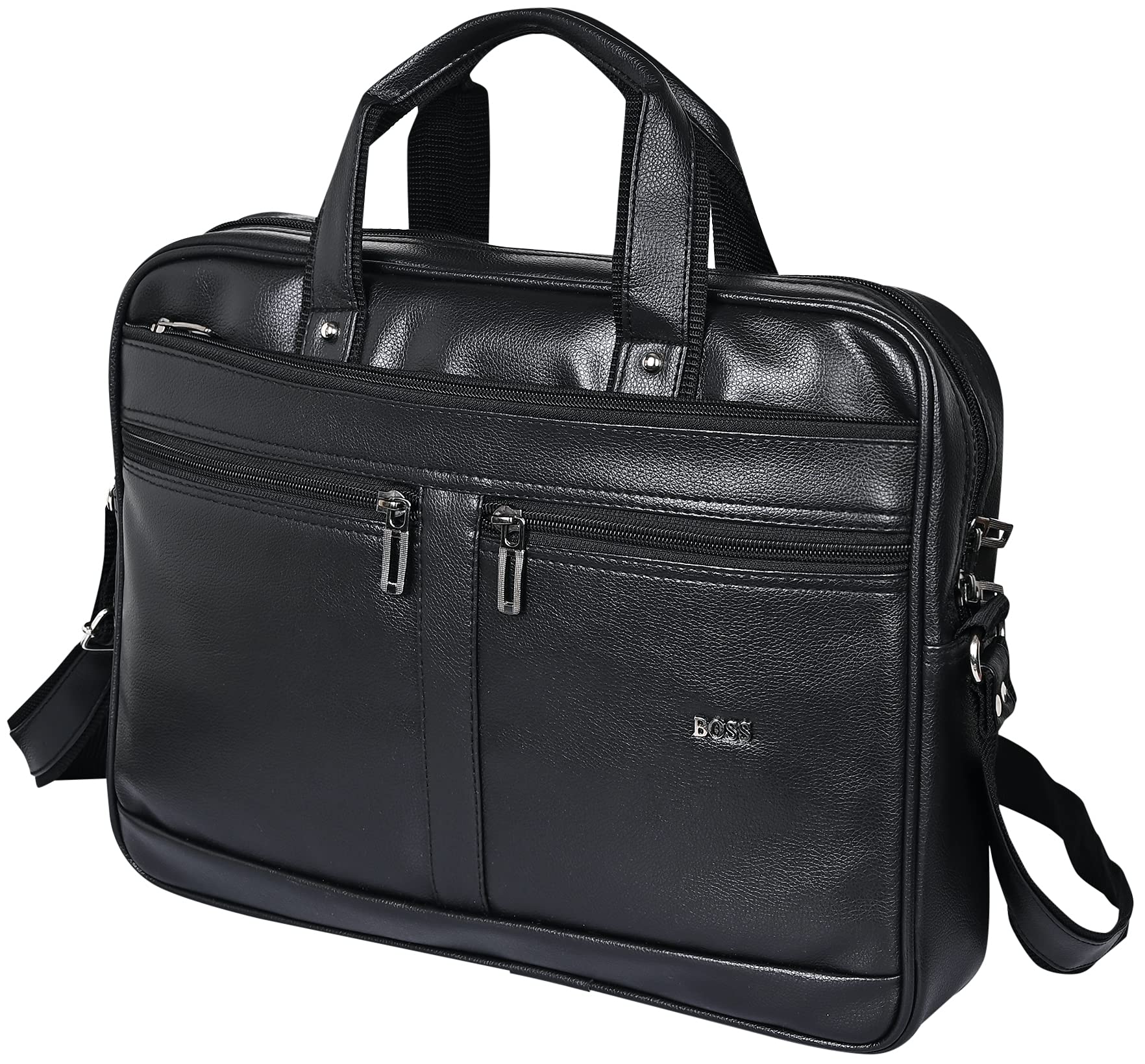 Pramadda Pure Luxury ELITE Vegan Leather 16" Stylish messenger bags for men women | 15.6 inch laptop office Document shoulder crossbody file beg | Corporate Gift Item men. (Black) (B09BCL7958) Amazon Price History, Amazon Price Tracker