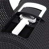 Curver Petlife Cat Litter Box with Lid and Scoop, Easy-Clean Drawer System for Hygienic Maintenance, Odour-Control Filter and Paw Scraper Grid, 51.5 x 38.5 x 40 cm, Anthracite - 2