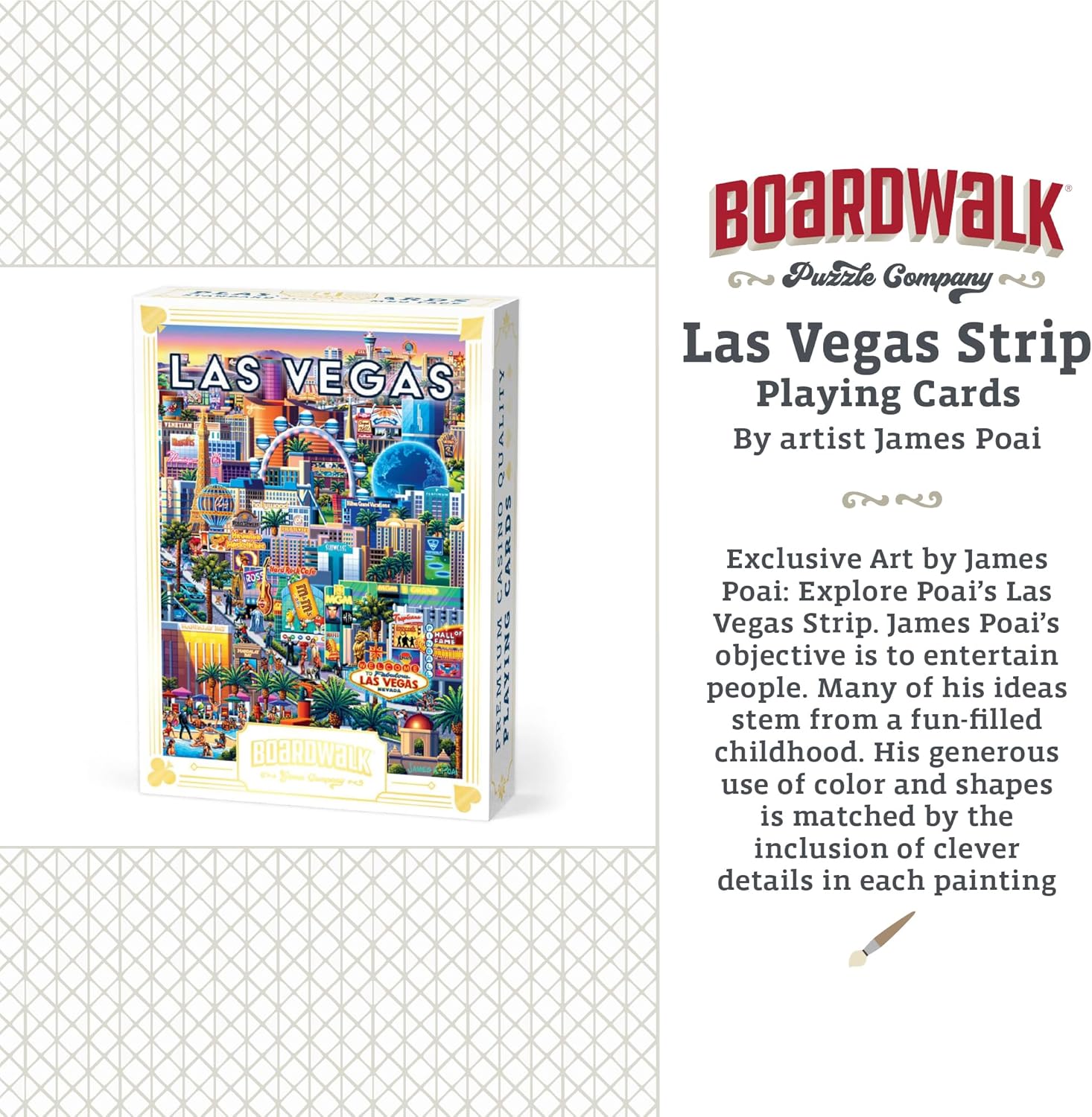 Boardwalk Puzzles Premium Featherlight Unique Playing Cards, Fun Themed Deck for Home and Travel | Las Vegas Strip