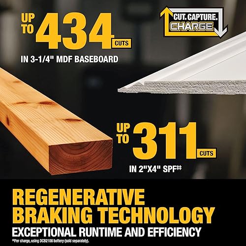 Miniatura 5 de DEWALT Sierra ingletadora fija de doble bisel de 20V MAX XR de 10 pulgadas (solo herramienta) (DCS714B)