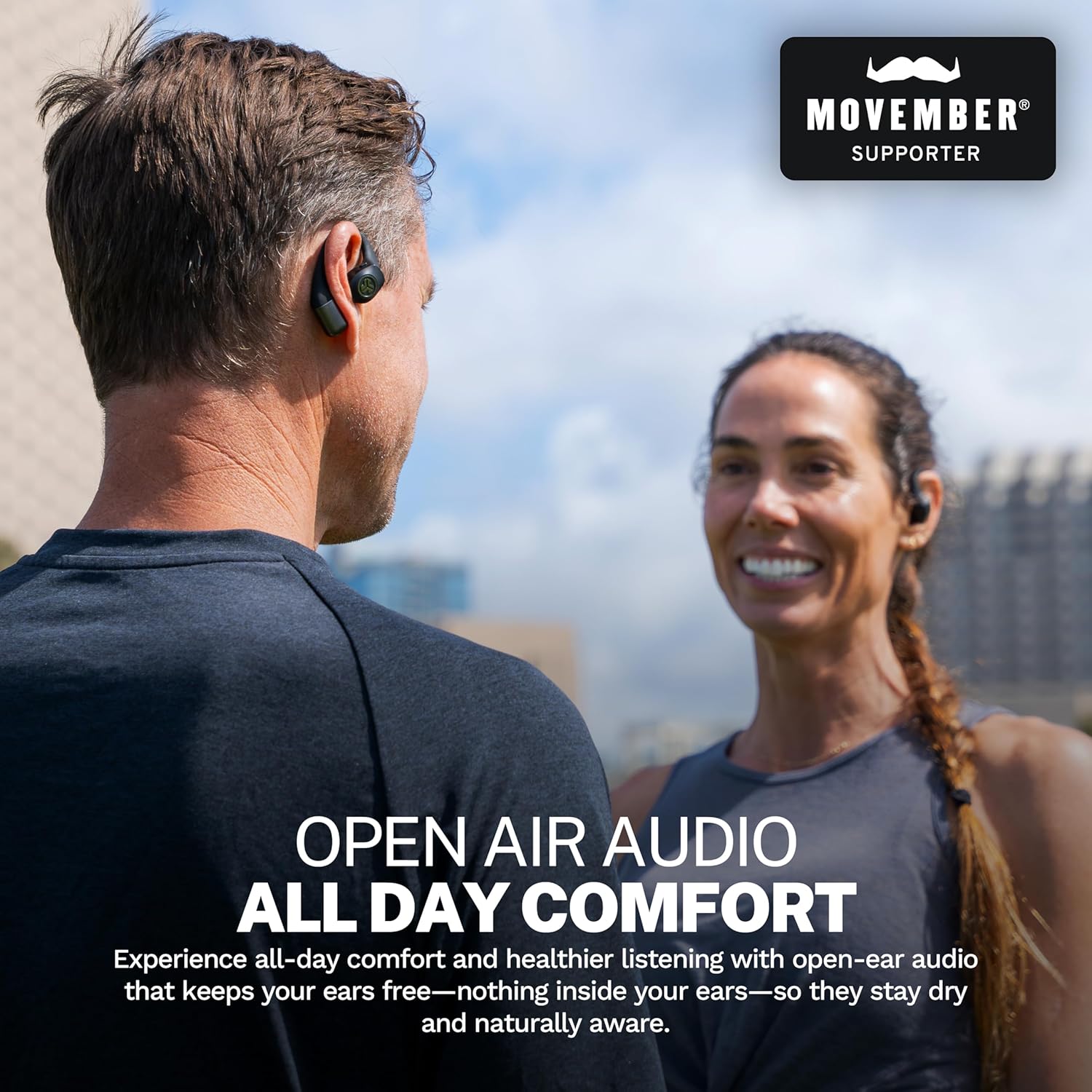 JLab Epic Open Sport Earbuds, Black, Wireless Open-Ear Audio Freedom Effortless Fit, Safe Listening, Bluetooth Multipoint, Customize with The App - Image 7