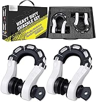 Vista 36 de AUTOBOTS D Ring Shackles Heavy Duty(2 Pack) 68,000 lbs Capacity, Tow Hooks Clevis Shackle with 7/8" Screw Pin for Towing Winch Off Road Accessory