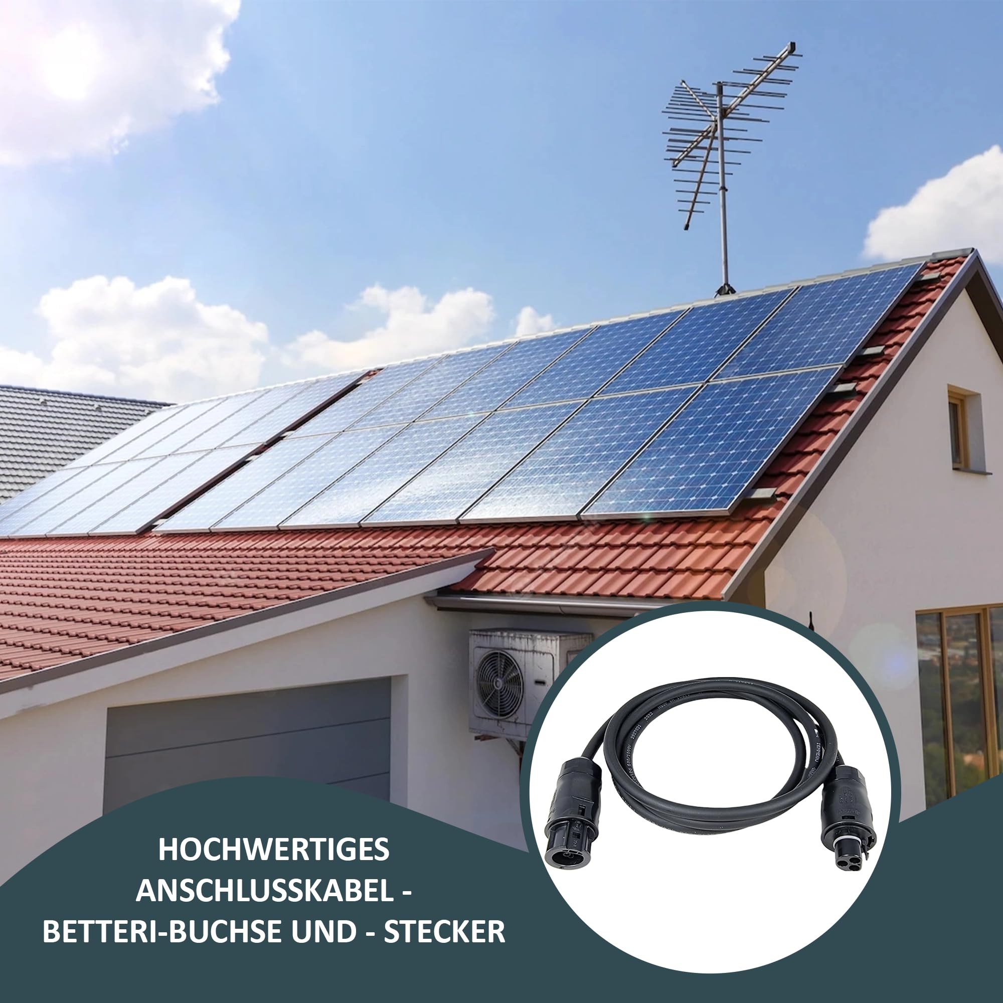 SolX Betteri BC01 - Cable de conexión hembra y conector macho (15 m)