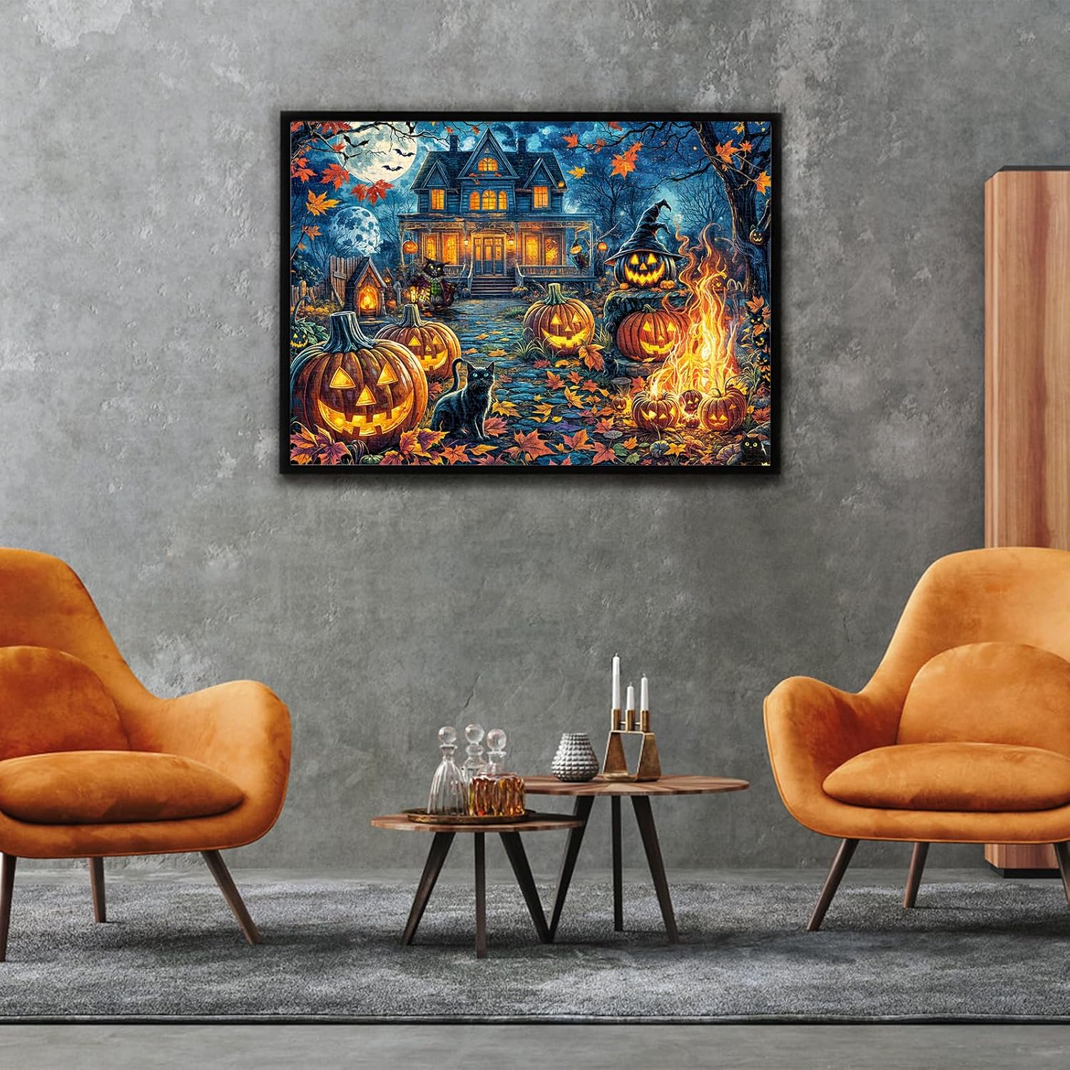 Halloween House Puzzles for Adults 1000 Piece, Jigsaw Puzzles 1000 Pieces, Impossible Hard Difficult Challenging Puzzles for Adults, Family Decoration Puzzle