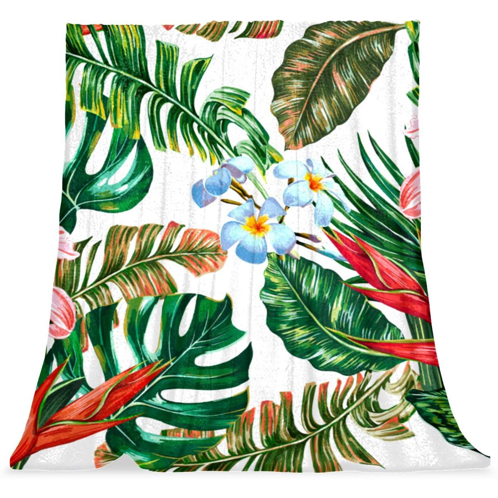 Couverture de lit moelleuse Monstera pour calmer le sommeil agité