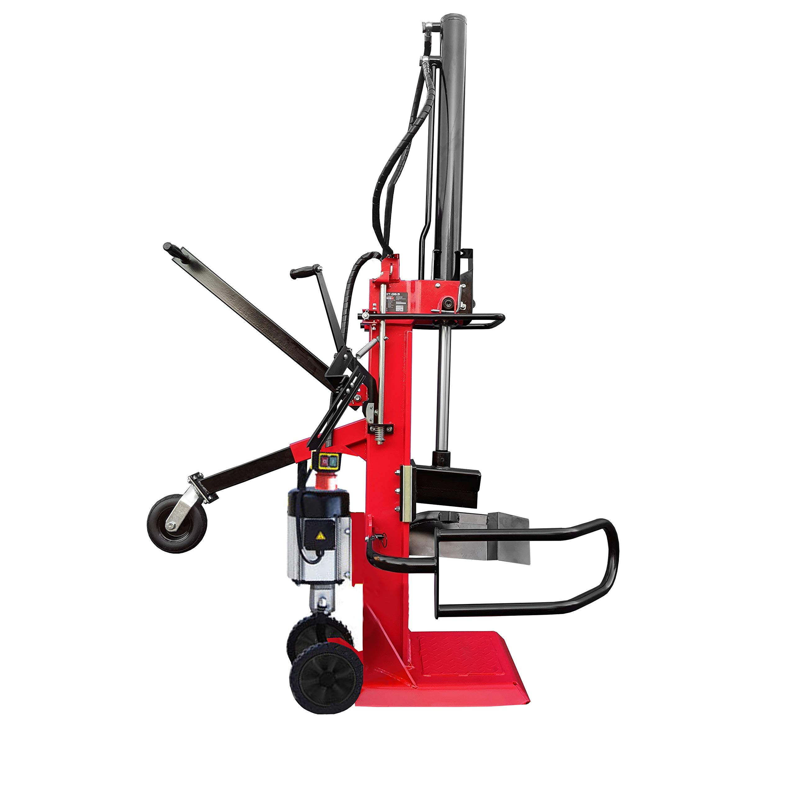 CROSSFER Holzspalter LS14T-400V / Hydraulikspalter 14 Tonnen Spaltkraft / 400V Motor 3,5 kW/Auto-Rücklauf mit stufenlosem Rücklaufstopp / 104 cm Spaltlänge/Meterspalter/Stammheber und Holzfangbügel