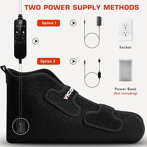 Miniatura 5 de Viconor Terapia de luz roja para pies, terapia de luz infrarroja para pies, terapia de luz roja, envolturas de zapatos para tobillo cerca de