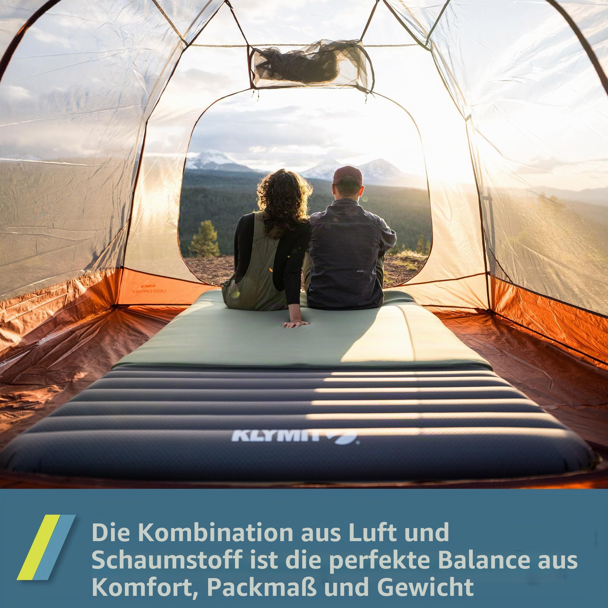 KLYMIT KLYMALOFT Isomatte, revolutionäres Luft- und Schaumstoff-Design, Lofted Memory Foam Komfort, Camping, Reisen, Rucksackreisen, verbessern Sie Ihre Luftmatratze