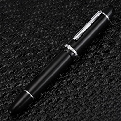 Miniatura 2 de Pluma estilográfica Jinhao X159 de punta fina, bolígrafo de escritura de gran tamaño acrílico negro