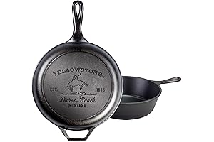 Lodge Yellowstone Series Cast Iron Combo Cooker in Bucking Bronco for Outdoor Cooking