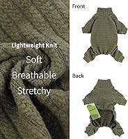 Vista 5 de Fitwarm Suéter de Punto con Cuello de Tortuga para Perro Pijamas para Cachorro Ropa de Invierno Térmica para Perrito Tejidos Abrigos para Mascotas