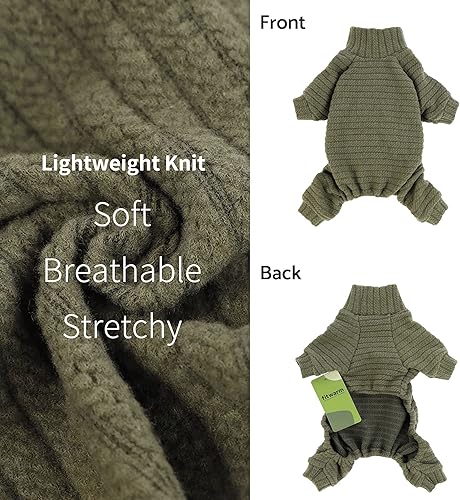 Miniatura 5 de Fitwarm Suéter de Punto con Cuello de Tortuga para Perro Pijamas para Cachorro Ropa de Invierno Térmica para Perrito Tejidos Abrigos para Mascotas