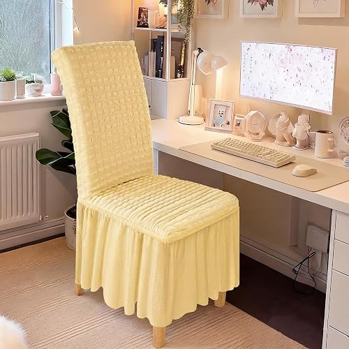 Moukeren 1 Pcs Apricot Dorm Room Stretch Slipcovers Chair Cover