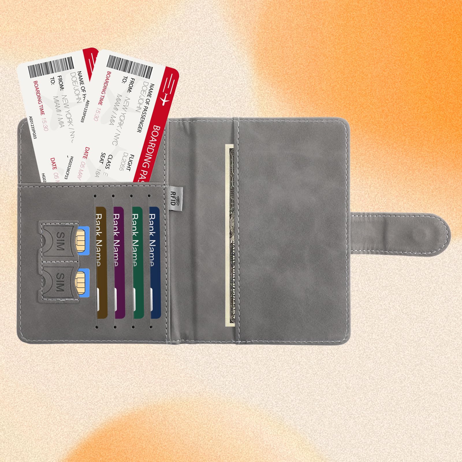 Etui na paszport, wodoodporne, blokujące RFID, etui na paszport z uchwytem na długopisy, niezbędne akcesoria podróżne, etui na paszport dla kobiet i mężczyzn, 2 szt
