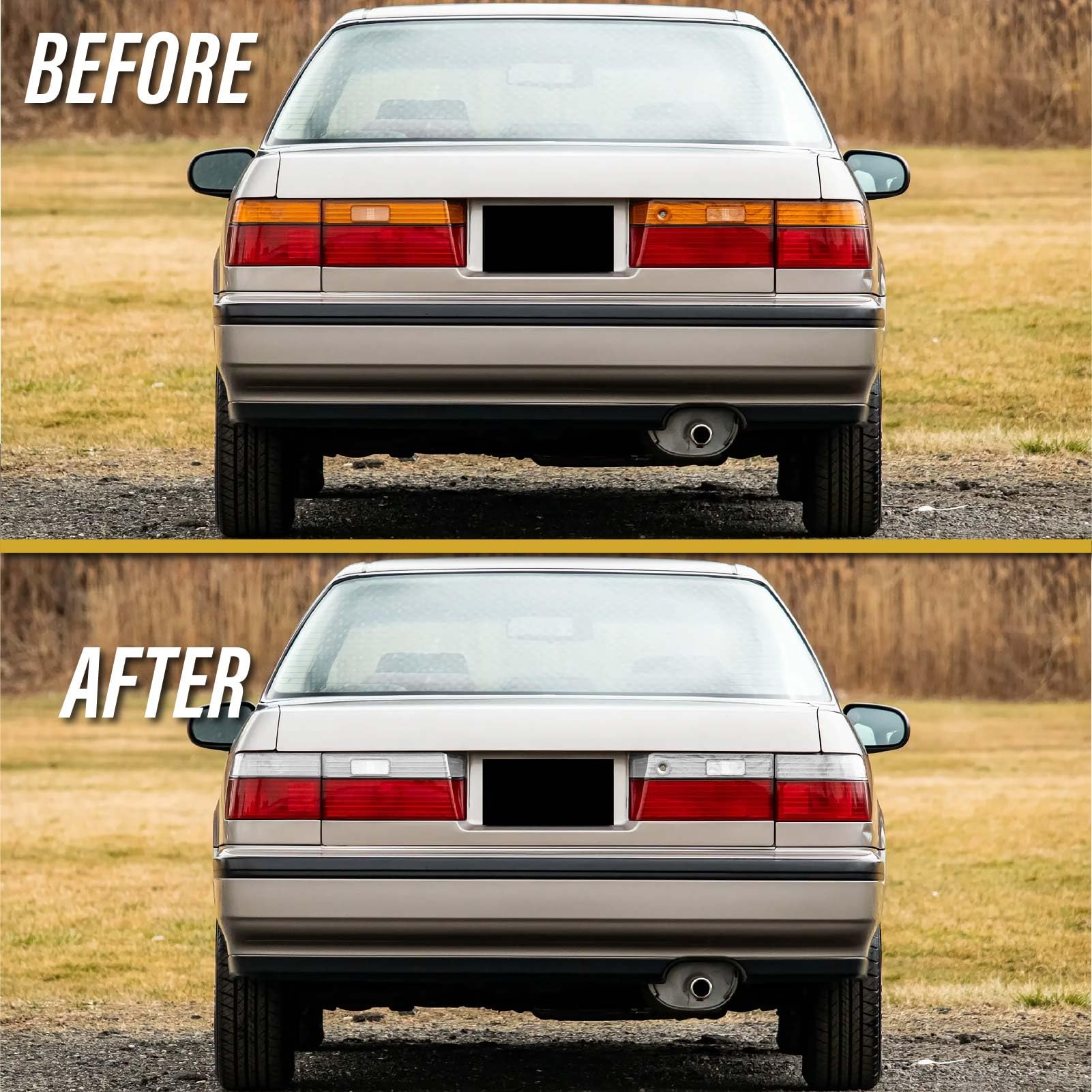 90-91 Accord Tail Light – Replacement Tail Lamps Set 4 Pieces (Left + Right) Compatible with