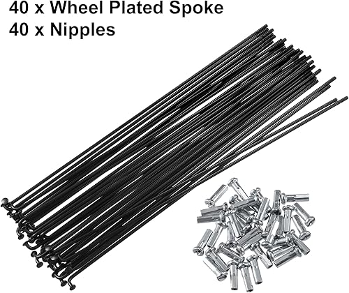 Vista 11 de X AUTOHAUX 40 piezas de radios de acero para bicicleta 14G radios de bicicleta con pezones para la mayoría de bicicletas