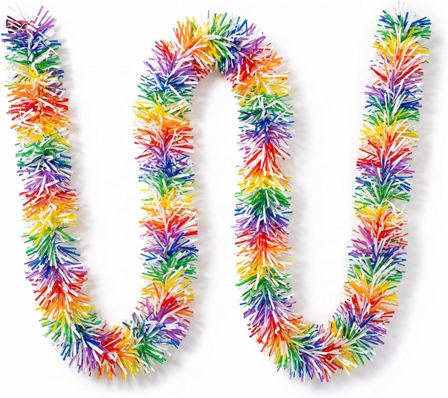 TCDesignerProducts Metallic Rainbow Twist Garland - 4 Inches x 25 Feet Long