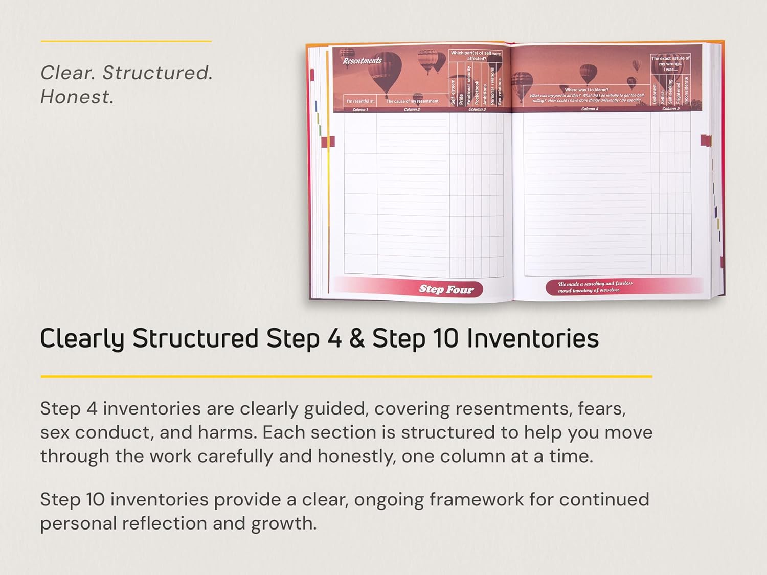 The 12 Steps Workbook for AA & Twelve Step Recovery | The Definitive 400-Page Guide to Thorough, Structured Step Work | Comprehensive Step 4 & Step 10 Inventories
