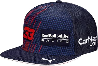 Amazon Com Red Bull Racing F1 21 Kids Max Verstappen Team Navy Hat Flatbrim Sports Outdoors