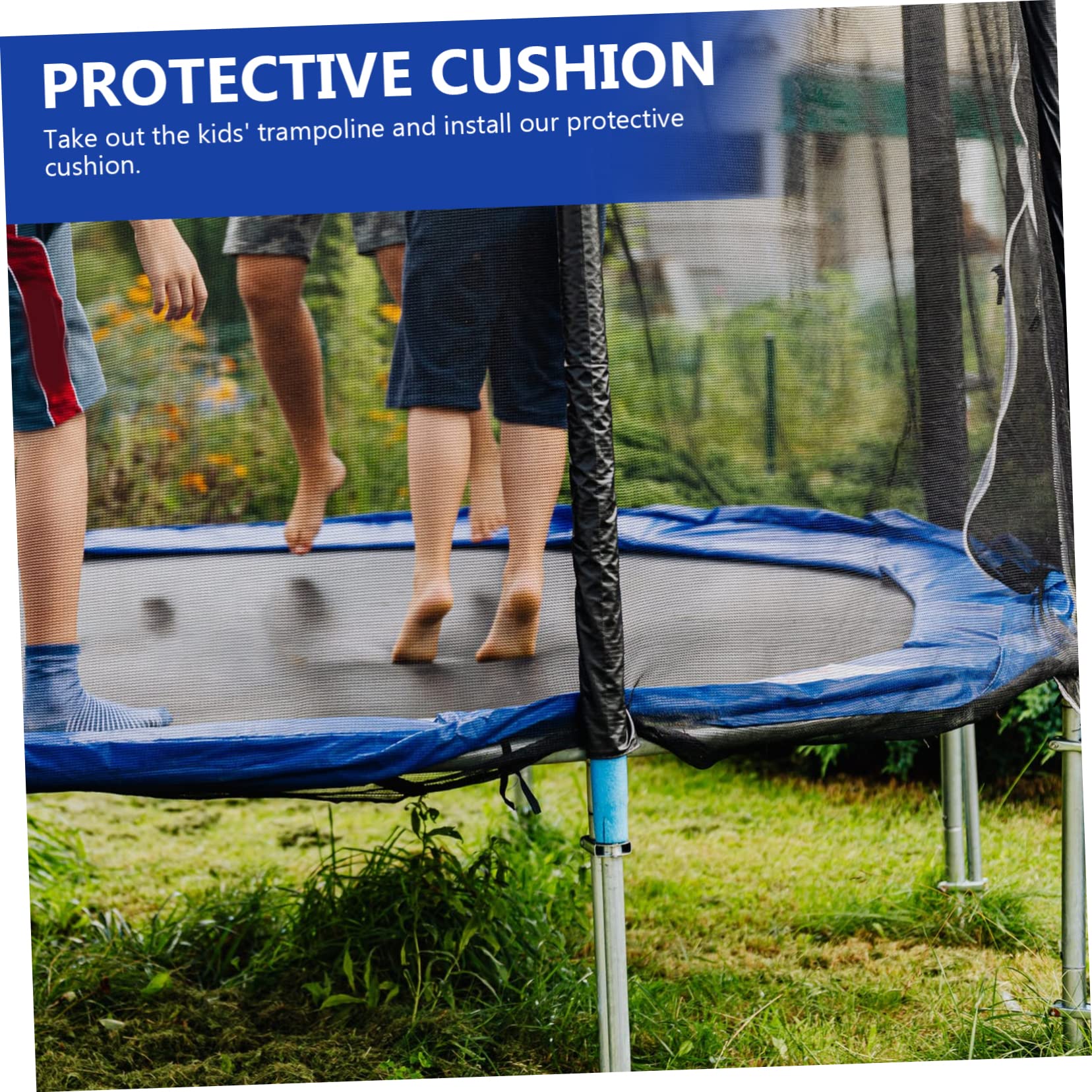 HANABASS Trampoline Protective Cover Trampoline Replacement Safety Pad Waterproof Tear Wear Resistant Easy to Install