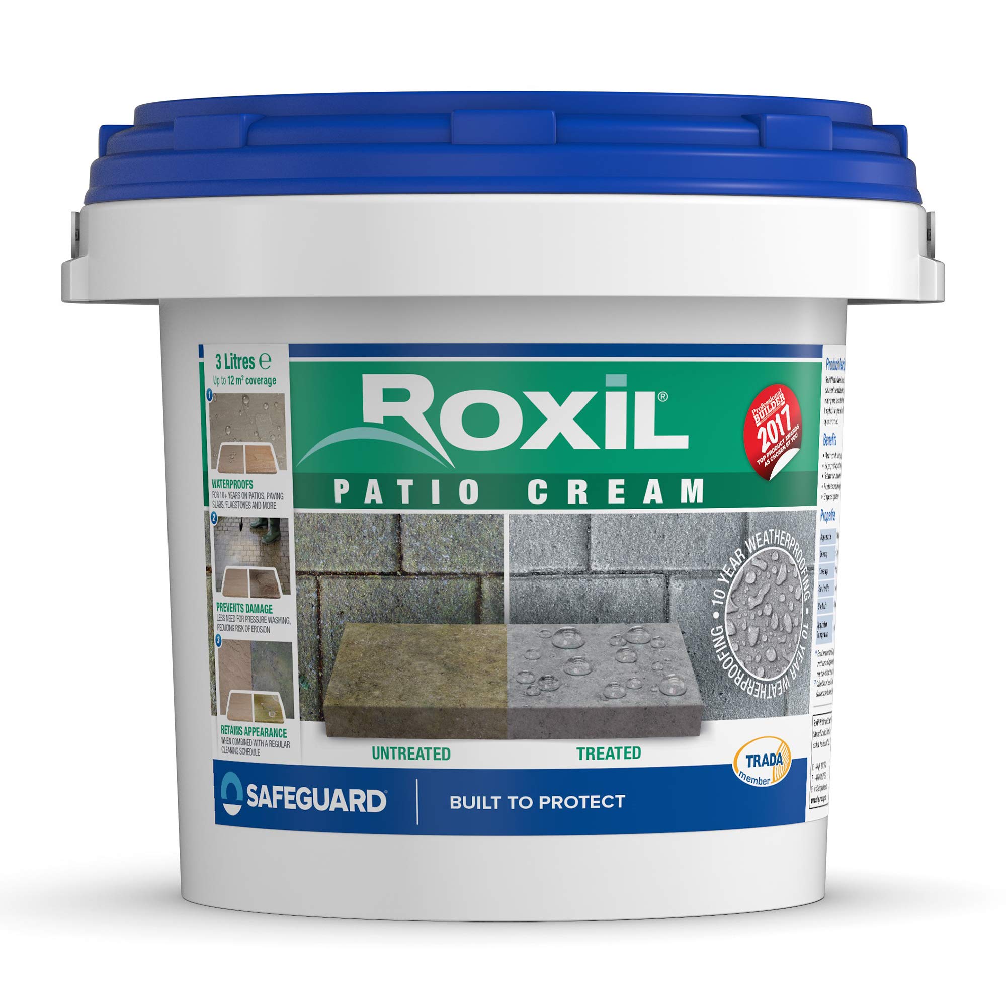 Roxil - Patio Cream - Wood - White - 3.2kg