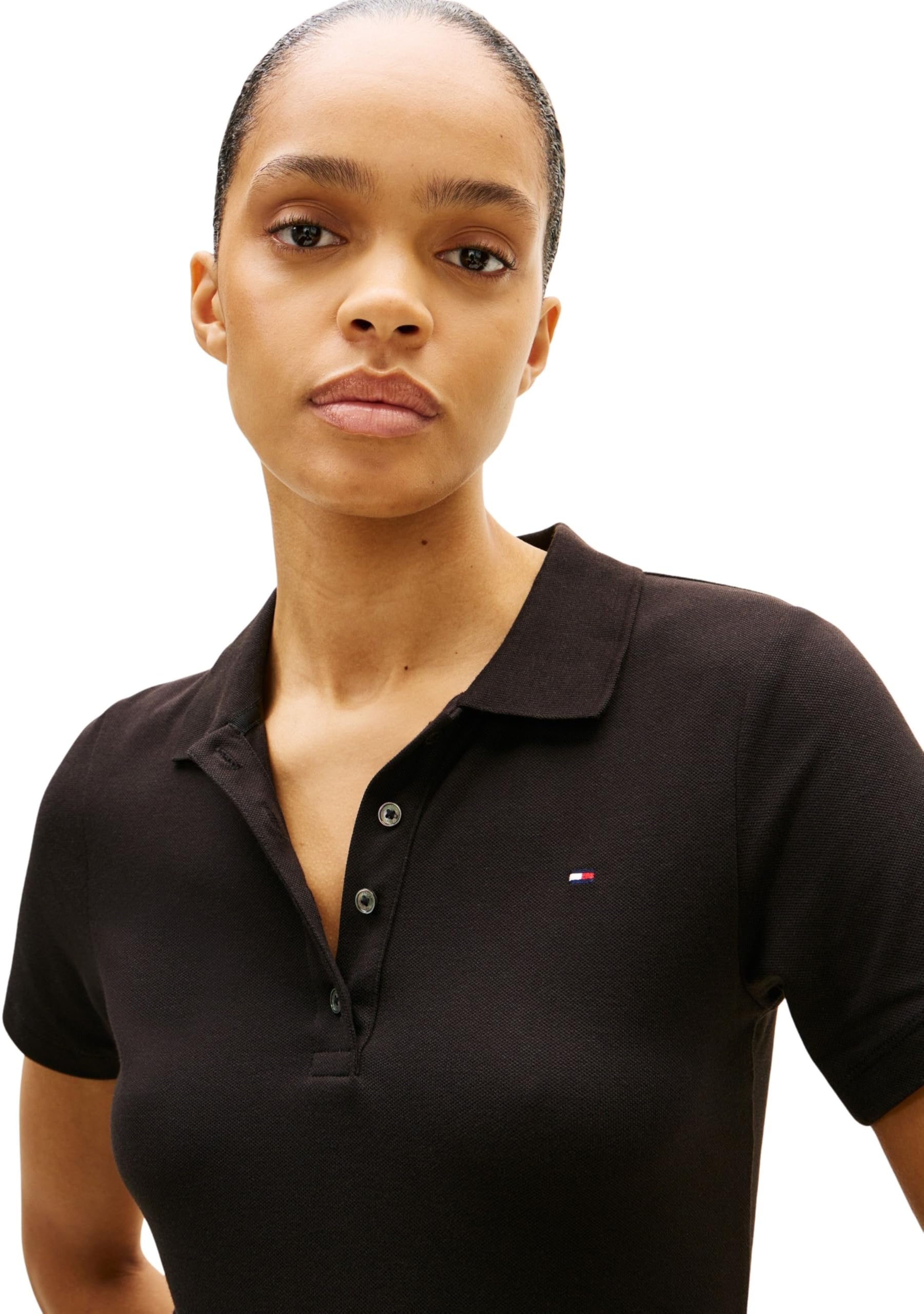 Tommy Hilfiger Polo de Manga Corta Mujer 1985 Polo Slim Fit