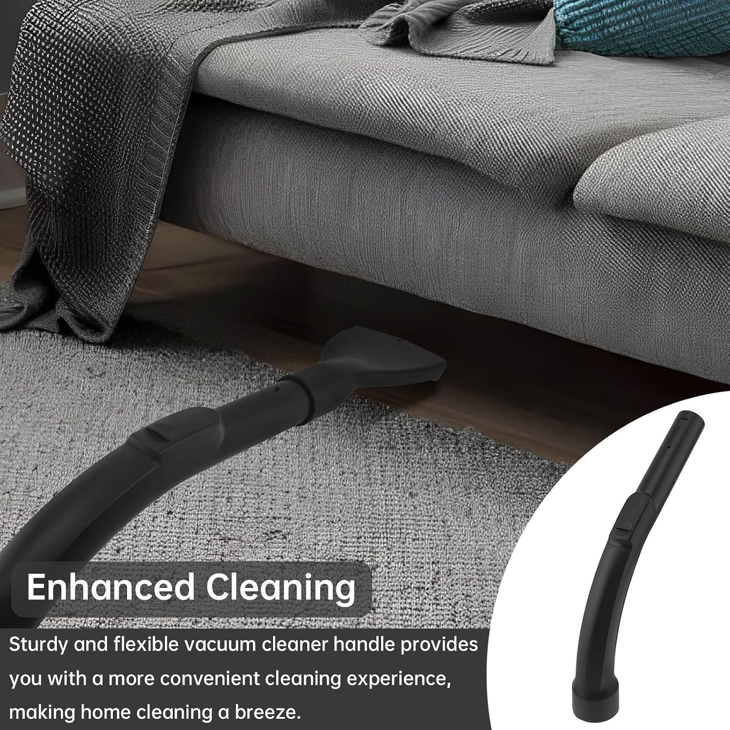 Vacuum Cleaner Attachment, Vacuum Bent End Hose for Miele S2110, S501, S524 Vacuum Cleaner, Vacuum Attachment 9442601, 5269091, 5269090, 9442600 Cleaner Parts Vacuum Hose, Vacuum Accessories