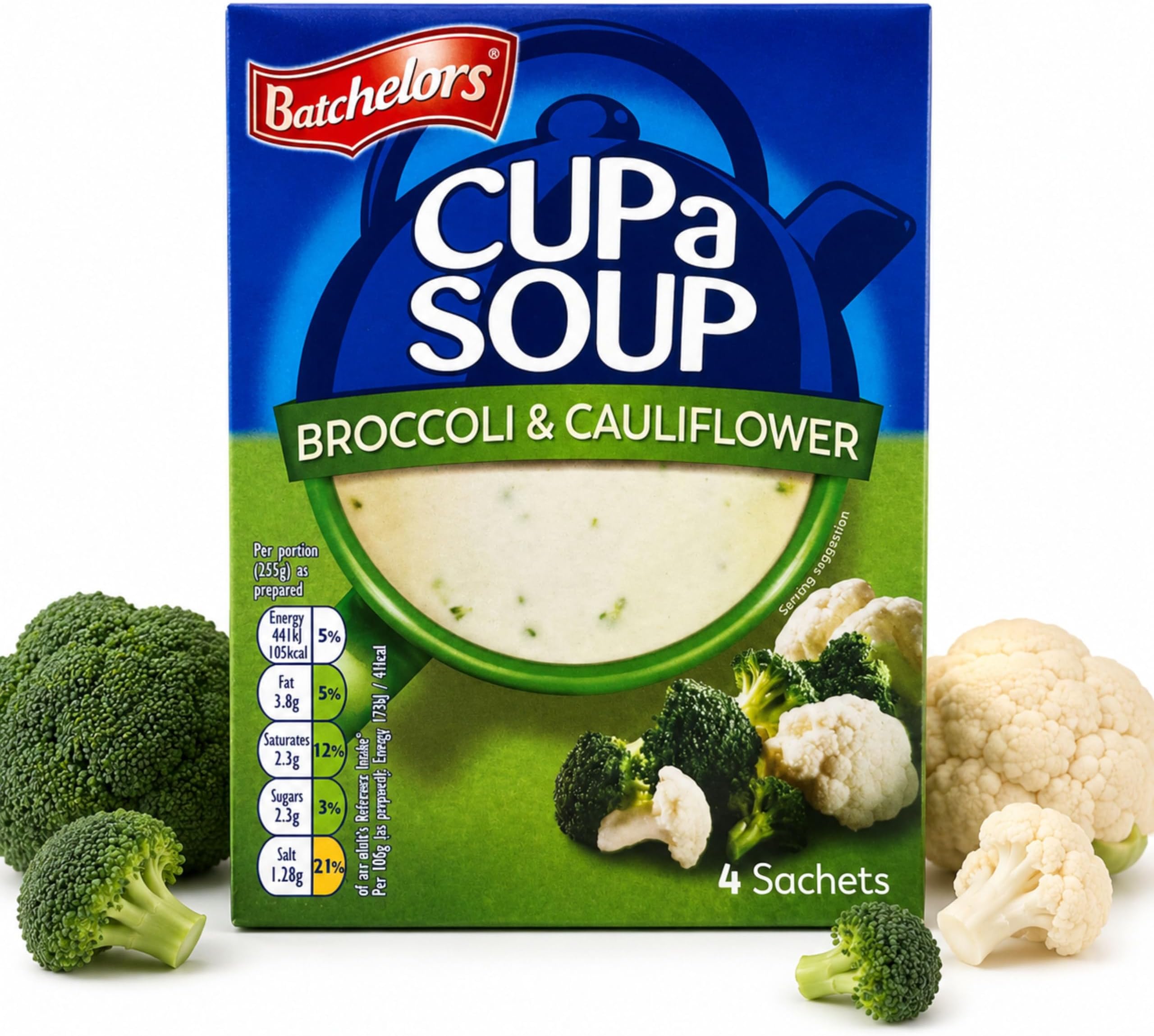 Batchelors Cup a Soup Creamy Broccoli & Cauliflower (4 per pack - 101g)