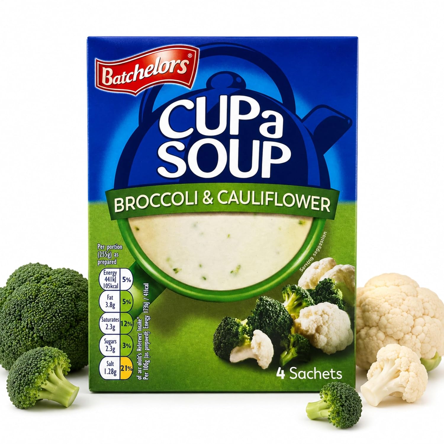 Batchelors Cup a Soup Creamy Broccoli & Cauliflower (4 per pack - 101g)