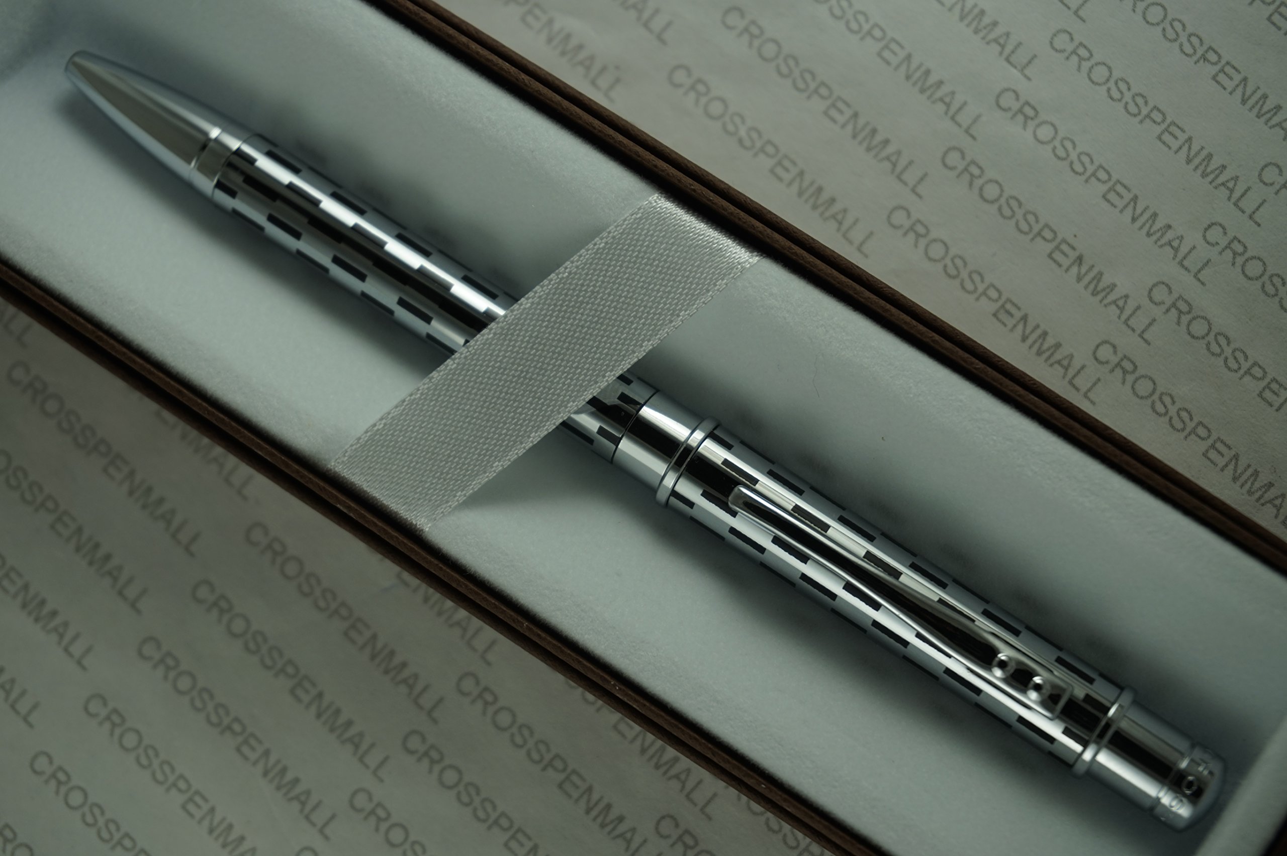 Cross Sable Noir classique à carreaux et chrome Twistaction Propulser/Repel Stylo à bille