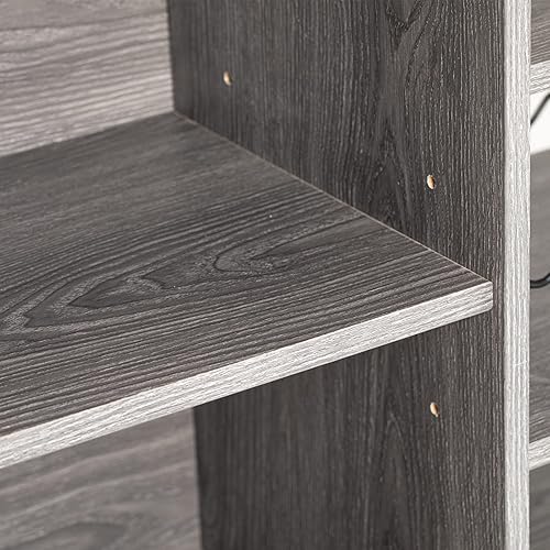 Miniatura 9 de SOSPIRO Armario de bar con estante para vino gabinete de barra de café industrial con luces LED para licor y vasos barra de licor para el hogar