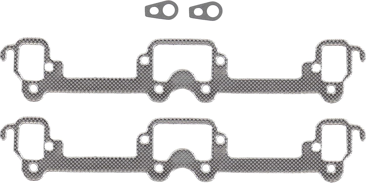 DNJ EG1153 Exhaust Manifold Gasket Set for 1976-1992 Chrysler, Dodge, Plymouth Aspen, B100, B150 5.2L-5.9L V8 16V OHV 5211cc