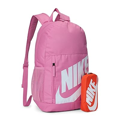 Nike Kids Elemental Backpack (20L) (Little Kid/Big Kid) Backpack Bags Magic Flamingo/Orange/White, Polyester