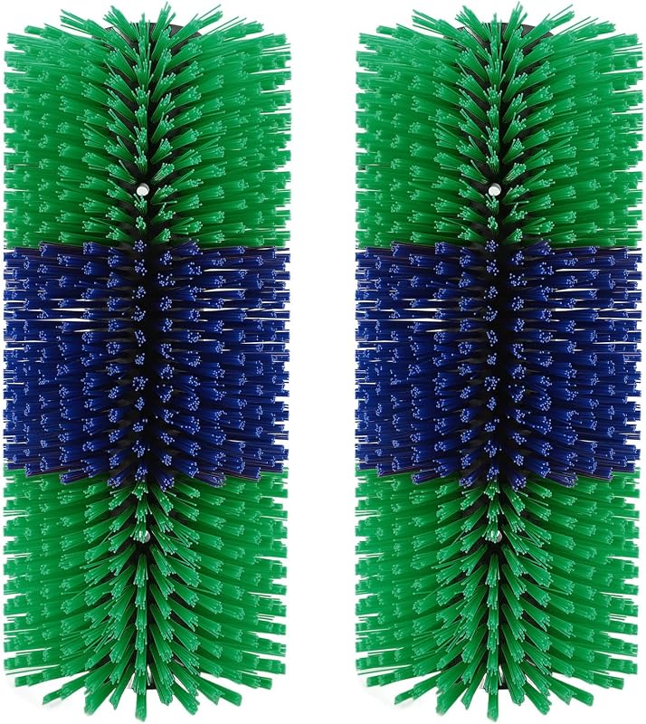 家畜スクラッチブラシ2本、馬スクラッチャーフルマッサージブラシキット、馬、牛、羊用スクラッチブラシ (GREEN)