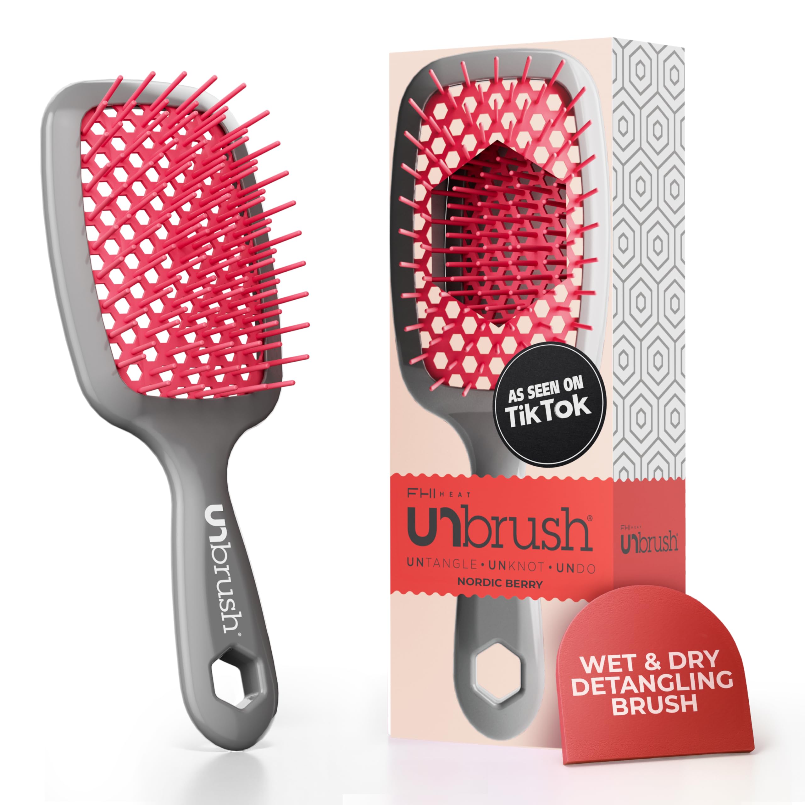 FHI HEAT Unbrush Wet & Dry Vented Detangling Hair Brush